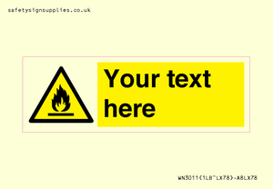 Custom flammable sign